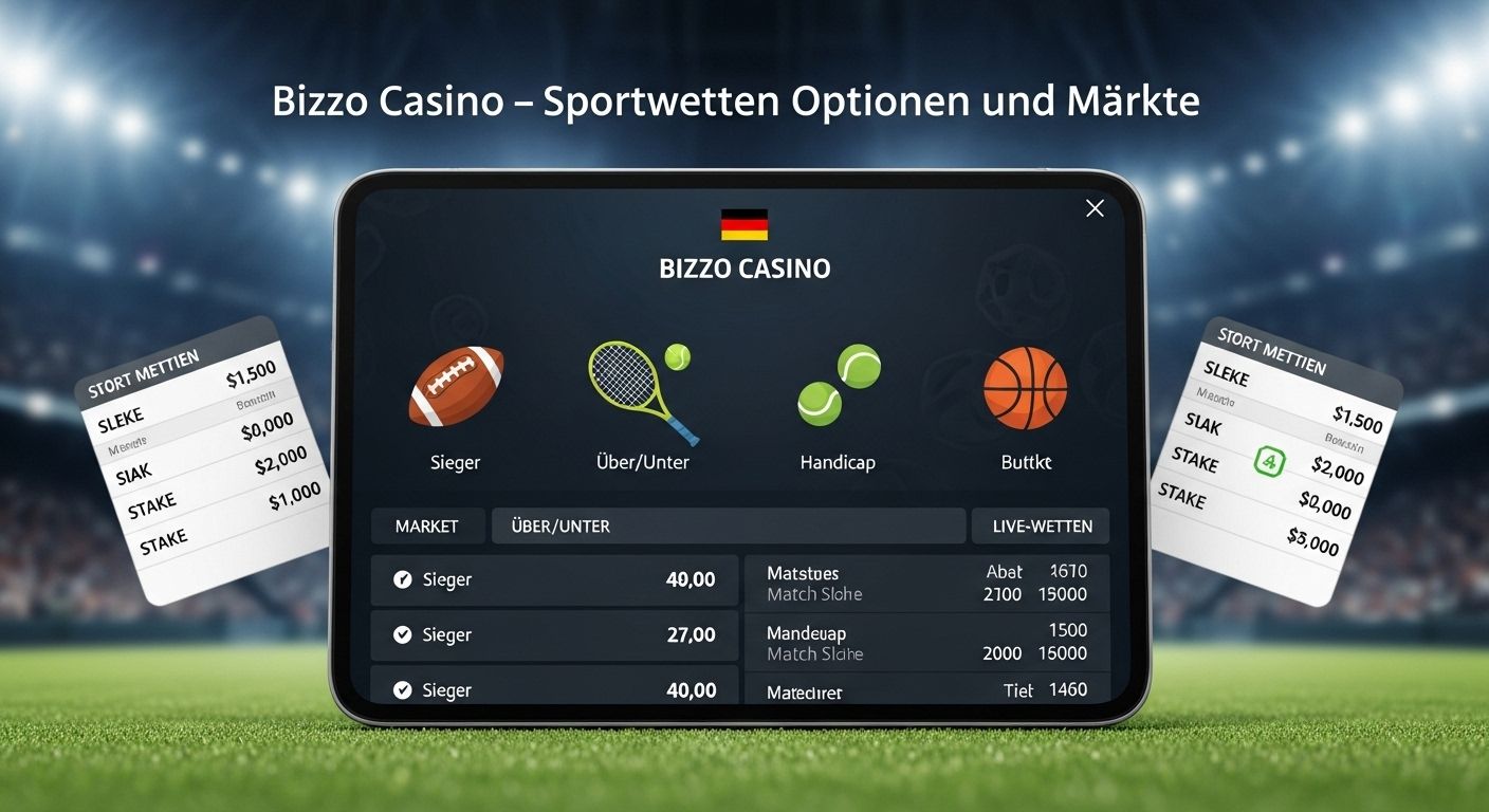 Wettoptionen und Märkte live betting